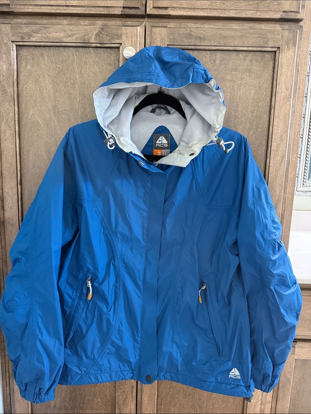 Nike Blue ACG FitStorm Outer Layer 3 Hooded Rain Jacket
